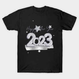 Happy New Year 2023.Silver T-Shirt